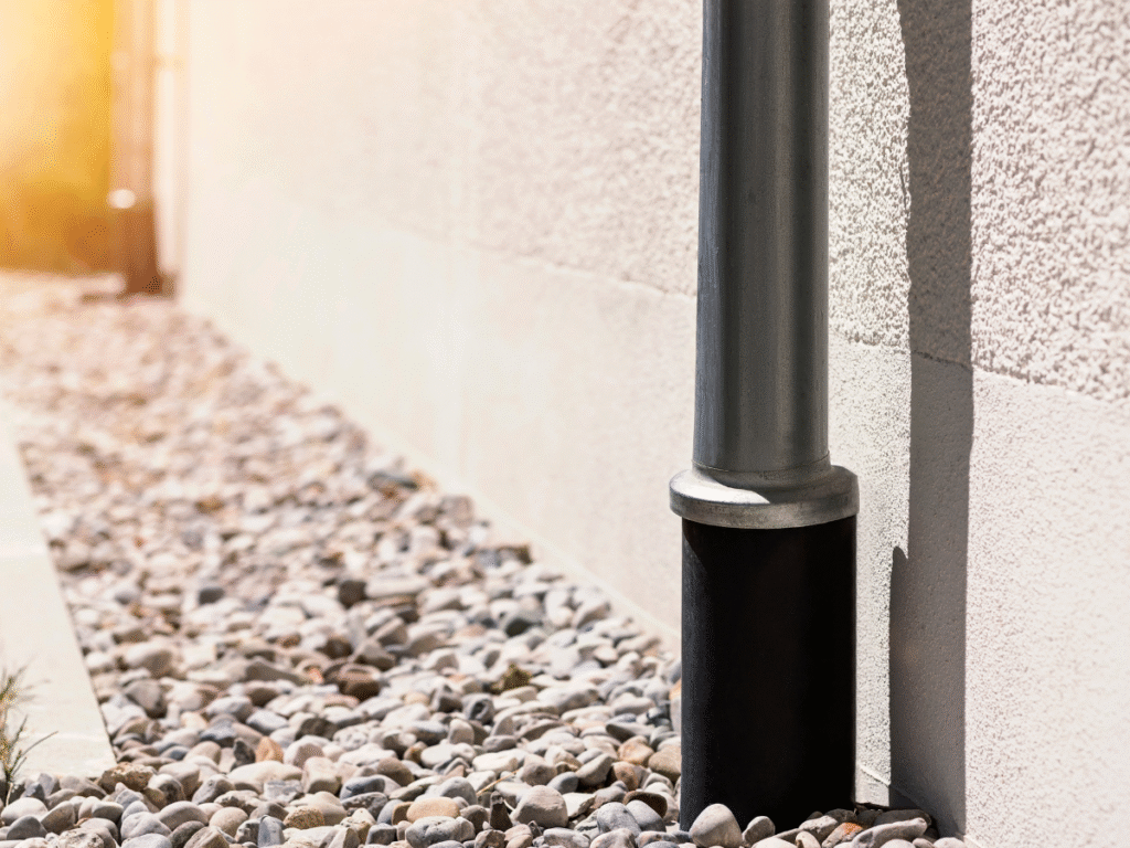 Judd Septic Tank Cleaning shows the proper way for water to drain away from a building during septic system checks.